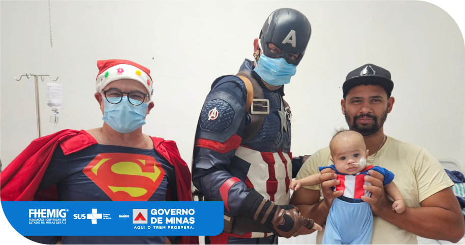 Ação de Natal alegra crianças nos hospitais da Fhemig
